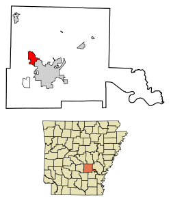 Location in Jefferson County and the state of Arkansas