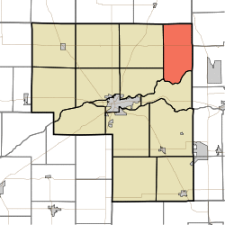 Location of Adams Township in Cass County