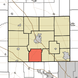 Location of Harrison Township in Boone County