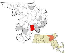 Location in Middlesex County in Massachusetts