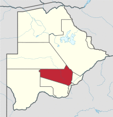 Location within Botswana