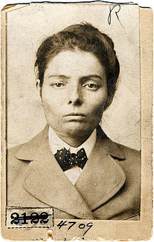 Laura Bullion of the Wild Bunch gang, Pinkerton's mug shot, 1893.jpg