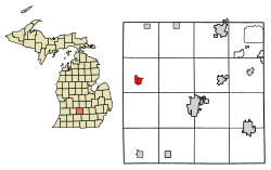 Location of Vermontville, Michigan