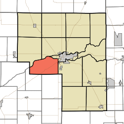 Location of Clinton Township in Cass County