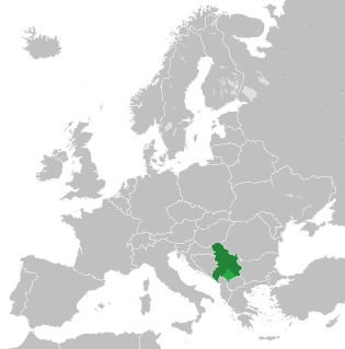 Map of FR Yugoslavia (green) in 2003
