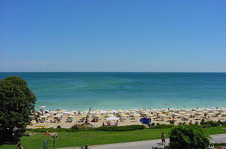 Beach at Golden Sands resort