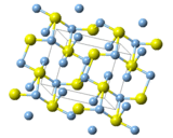 Ball-and-stick model of silver sulfide