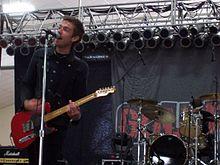 Justin Mauriello during a sound check in 2008.