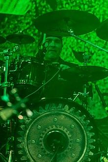 Bittner performing with Overkill in 2017