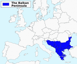 The Balkans, general location of Syldavia and Borduria