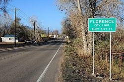 Entering Florence from the east on Colorado State Highway 115.