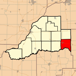 Map highlighting Mason City Township, Mason County, Illinois.svg
