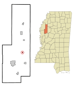 Location of Sunflower, Mississippi