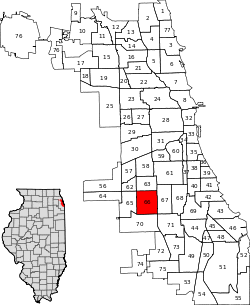Location within the city of Chicago