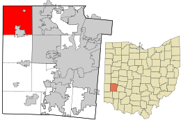Location in Montgomery County and the state of Ohio.