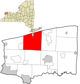 Location in Niagara County and the state of New York.
