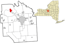 Location in Onondaga County and the state of New York.