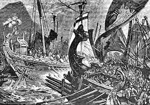 Battle between Ptolemy and Demetrius Poliorcetes off Salamis.jpg