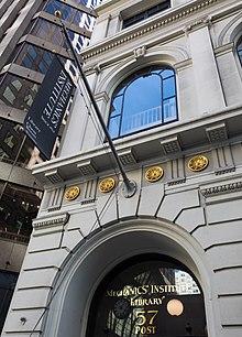 Front of Mechanics' Institute building