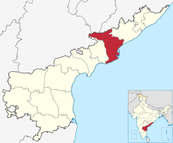 Location of East Godavari in Andhra Pradesh
