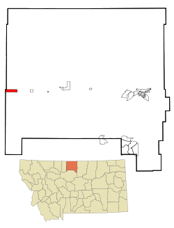 Location of Inverness, Montana