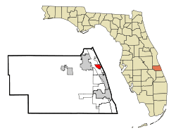 Location in Indian River County and the state of Florida