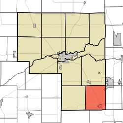 Location of Jackson Township in Cass County
