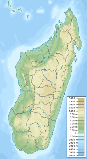 Map showing the location of Andringitra National Park
