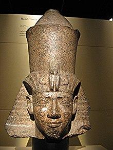 Sphinx head of Shabaka, on display at the Egyptian Museum, Cairo.