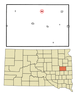Location in Kingsbury County and the state of South Dakota