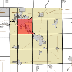 Location of Concord Township in Elkhart County