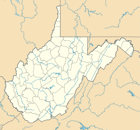 Map showing the location of Tygart Lake State Park
