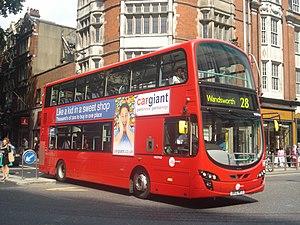 Au Morandarte Flickr Tower Transit VN37943 on Route 28, Kensington High Street (9603046844).jpg