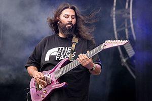Carpenter performing with Deftones at Rock im Park, June 2016.