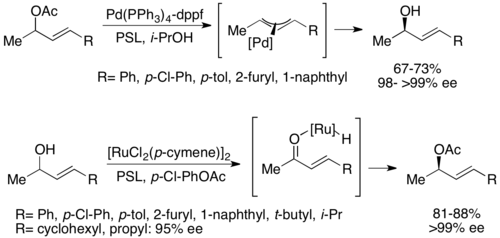Pd and ru cat chemoenzymatic dkr allylic alcohols.png