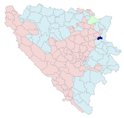 Location of Osmaci within Bosnia and Herzegovina
