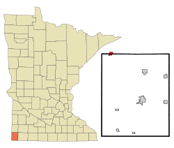 Location of Jasper, Minnesota