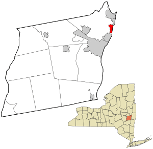 Location in Albany County and the state of New York.