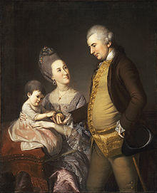 Charles Willson Peale, American - Portrait of John and Elizabeth Lloyd Cadwalader and their Daughter Anne - Google Art Project.jpg