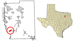 Location of Rosser in Kaufman County, Texas