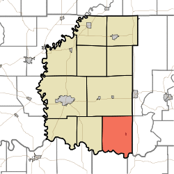 Location of Reeve Township in Daviess County