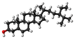 Ball-and-stick model of the sitosterol molecule
