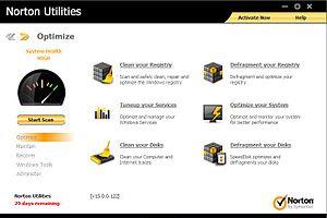 Symantec Norton Utilities 15.0.0.122 running on Windows Vista