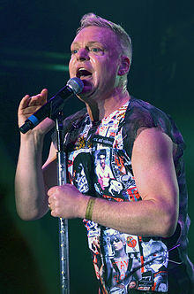Andy Bell of Erasure performing at Delamere Forest, UK on 1 July 2011