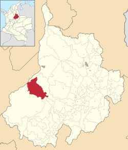 Location of the municipality and town of Puerto Parra in the Santander Department of Colombia.