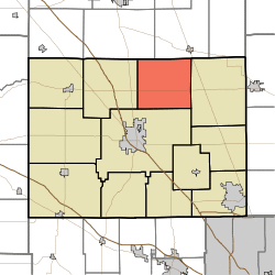 Location of Clinton Township in Boone County