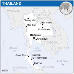 Location of Thailand