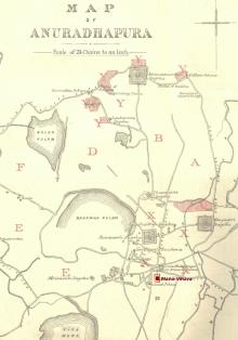Map of Anurudhapura, the city that included the Mahvihara