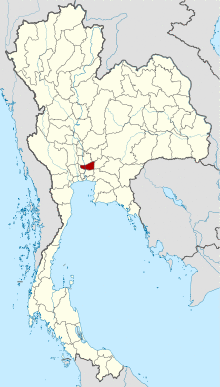 Map of Thailand highlighting Pathum Thani Province