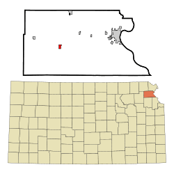 Location within Atchison County and Kansas